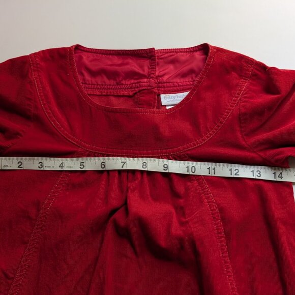 Bitty Baby by American Girl Fall Flowers Red Corduroy Girls Dress 7Y - Picture 11 of 12